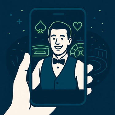 Croupier in diretta streaming